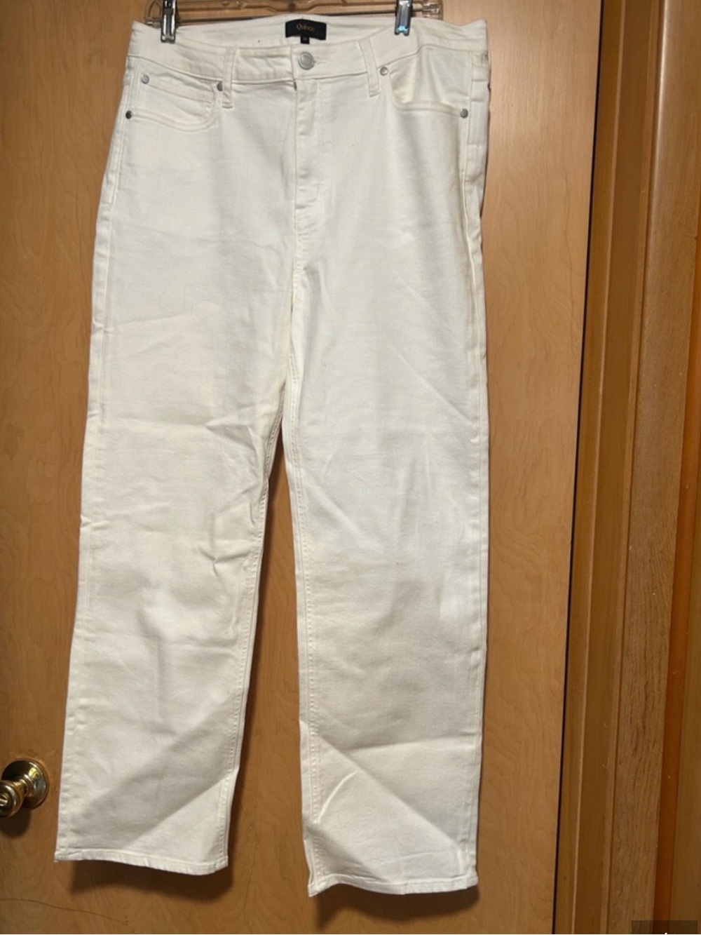 NWOT Quince Bella Stretch Straight, Cloud White, Size 32